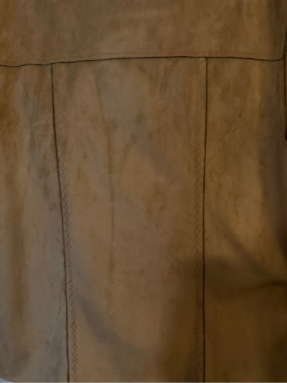 Alfred Dunner Tan Suede Button-Front Jacket - Picture 6 of 7